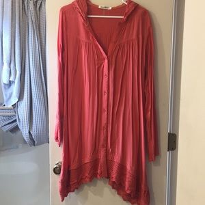 Large Coral/Orange Tunic